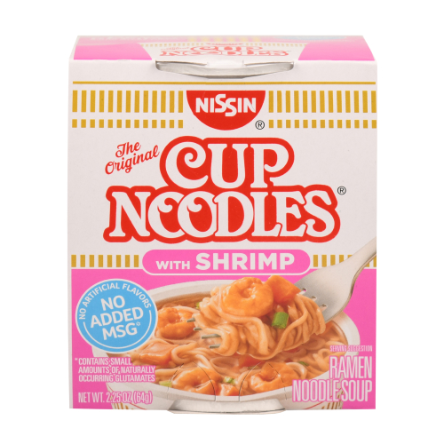Лапша Nissin Cup Noodle с креветкой быстрого приготовления, 64г